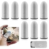 Ufdeoton 8 Stück Gaming Finger Sleeve,Gaming Handschuhe, Ultra-empfindliche Atmungsaktive Fingerhandschuhe, Schweißfeste Gaming-Daumenhülle, Finger Sleeve Daumenhülsen für Touchscreen Spiel Mobile