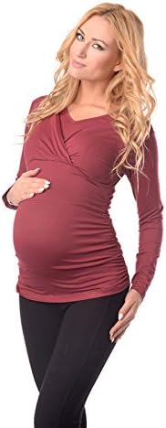 Purpless Maternity 2in1 Top Shirt Blouse for Pregnant and Breastfeeding Woman 7014