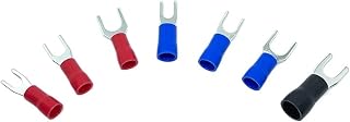 SV Series Fork Shaped PVC Insulated Cable Connector Pre-Insulating Cord Pin End Spade Spring Copper Crimp Terminal(SVS1.25-5 100PCS)
