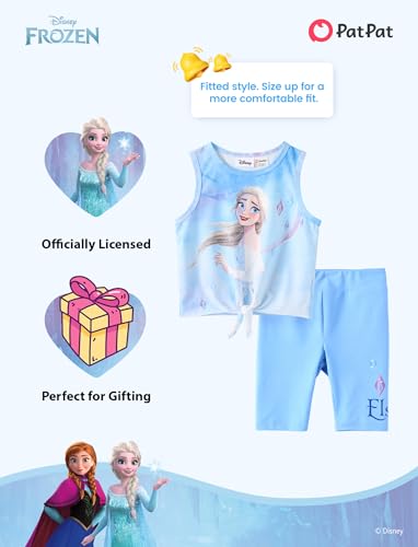 Image of Disney Stitch丨 Frozen丨 Minnie Mouse丨Princess丨Winnie Tank Top+Dolphin Shorts Girls Outfits Workout Athletic Set Summer