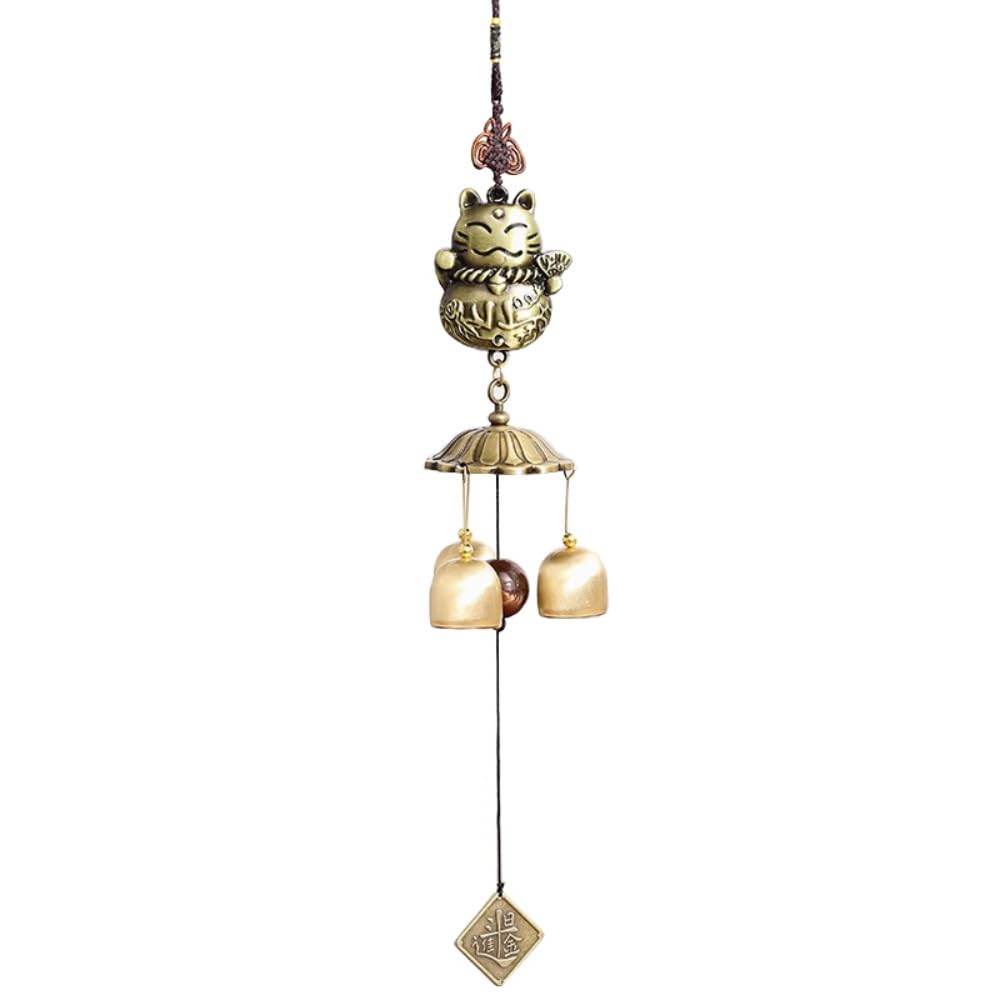 Wind chimes,Retro Pure Copper Chime Pendant Bedroom Decoration 28x5.9cm