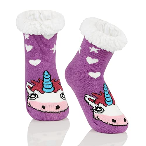 Zando Weihnachtssocken Kinder, Kuschelsocken Thermosocken Kinder,...
