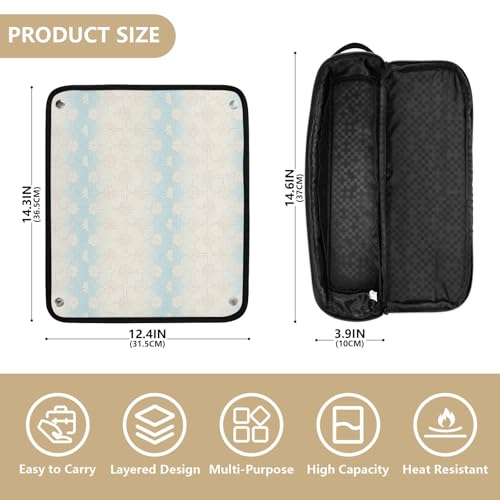 Bolsa de viaje para herramientas de cabello con tapete resistente al calor miniatura 4