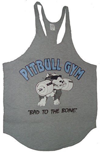 Pitbull Gym P303 Mens Stringer Tank Top B2B (M, Grey)