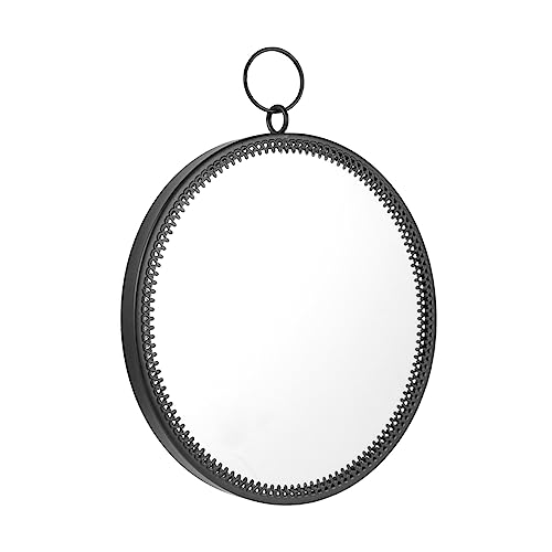 Miroir suspendu rond en fer résistant pour optimiser l'espace