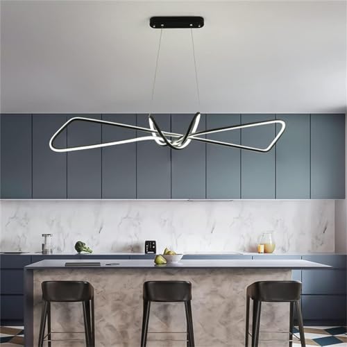 Lustre suspension LED dimmable avec télécommande pour table de salle à manger moderne - 4