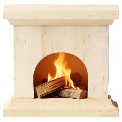 ibasenice Mini Cheminée - Meuble de Décoration Miniature pour Maison de Poupée et Maquette - DIY Accessoire Réaliste pour Loisirs Créatifs et Dioramas