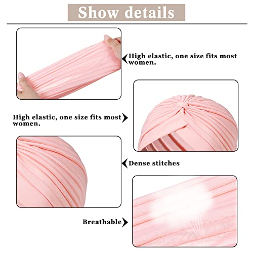 Image of SATINIOR 6 Pcs Stretchy Turban Head Wraps for Women