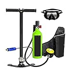 Respirador De Buceo Portátil De Ocio Al Aire Libre Estilo Adulto Equipado Con Cilindro De Oxígeno De 1 L De Capacidad Para buceo bajo el agua(Green set E)