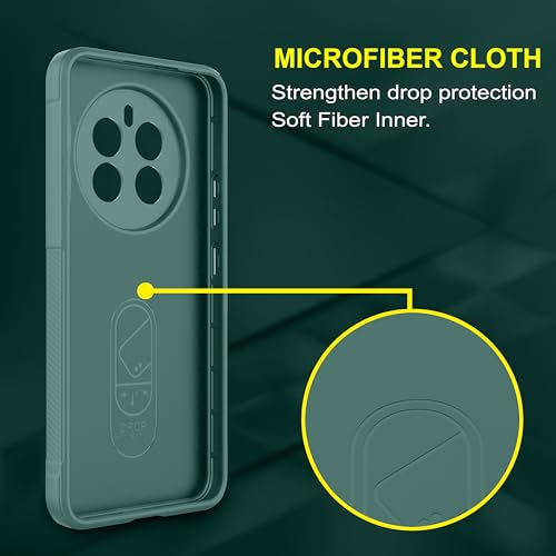 Image of Amazon Basics Back Case Cover for Realme Narzo 70 5G | Compatible for Realme Narzo 70 5G Back Cover | Matte Soft Flexible Silicon | Liquid Silicon Magic Case with Camera Protection | Dark Green