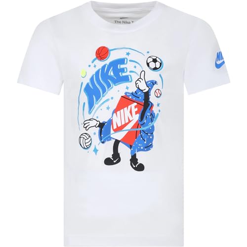 T-shirt blanc bébé fille Nike en tissu de coton doux respirant