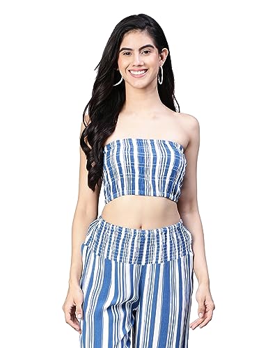 Image of oxolloxo Women Floral Print Bustier Crop Top