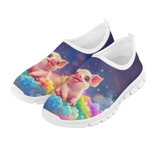 Kids Athletic Shoes Cute Girls Slip On Tennis Shoes Comfy Boys Casual Shoes
