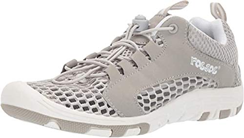 RocSoc Women Aqua Kayaking Water Shoes, Premium Material Ultra Light Weight Flexible Thickened Rubber Sole, Breathable Beach Footwear for Women