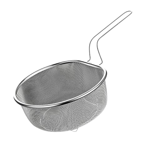 Colador de acero inoxidable 304, cesta para freír, colador de arroz para uso en cocina, drenaje eficiente y frutas y verduras