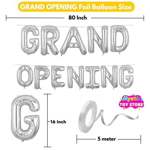 Image of Grand Opening Banner Silver for New Home Office Shop Temple Foil Balloon Decoration Decor Celebration