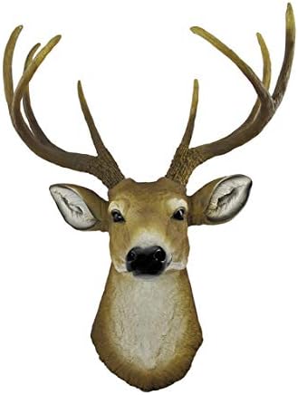 DWK "The Duke" Wall Mounted Faux Dear Head | Wall Art for your Home | Animal Rustic Home D cor | Dear Hunting Decorations | Taxidermy Wall Mount - 22.5"