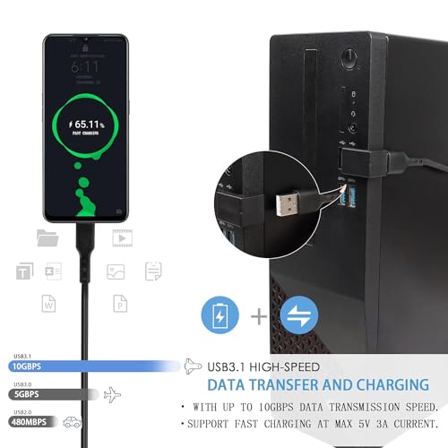 Image of U-Shape USB 3.1 Adapter 180 Degree USB A Male to Female Coupler Connector 10Gbps USB Type A Support Data Transfer Connector Converter OTG for PC Laptop Power Bank - Black