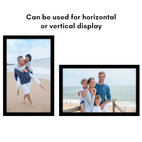 Americanflat 12x20 Picture Frame with Polished Plexiglass - Black Picture Frame - Wide Photo Frames Made of Engineered Wood for Vertical or Horizontal Wall Display - Epic Collection - Black