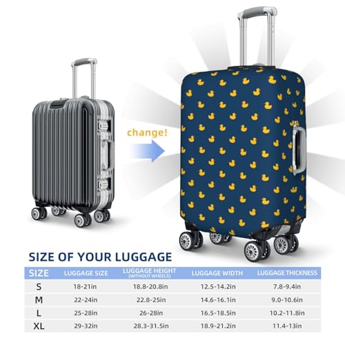 Travel Luggage Cover Protector - Cartoon Cute Duck Anti-Scratch Suitcase Covers Fits 18-32 Inch Luggage2