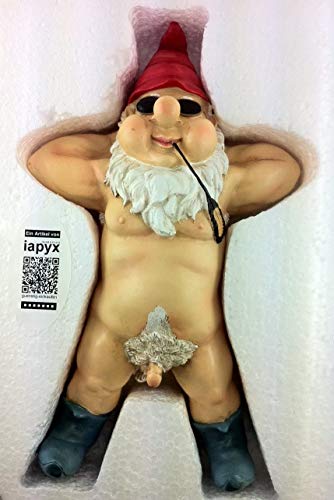 iapyx® Gartenzwerg Exhibitionist wetterfest, Porno Zwerg, Nudist FKK Garten-Zwerg liegend – Bild 3