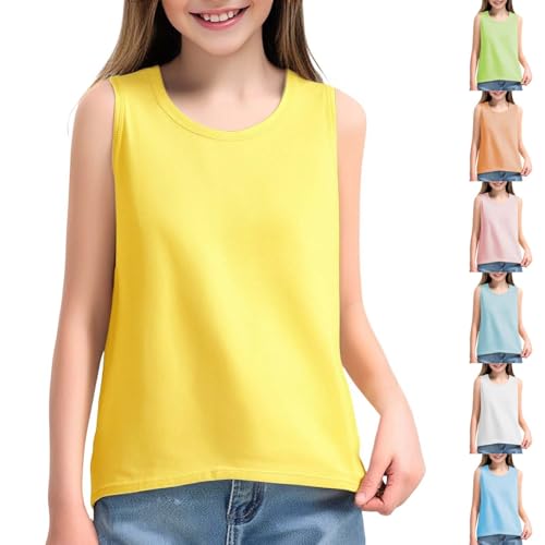 Girls Tank Tops Flowy Loose Fit Sleeveless Undershirts Athletic Lightweight Tank Teens Basic Cute Summer Youth Tshirt