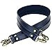 Allzedream Genuine Leather Purse Strap Sewing Canvas Replacement Handbag Shoulder Bag 2 Pcs (Navy)