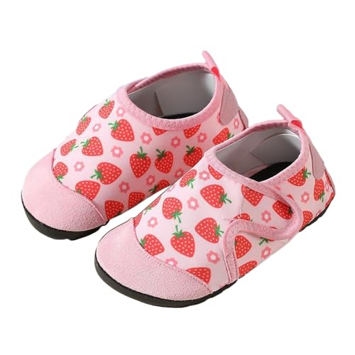 Kids Water Shoes Toddler Swim Shoes Non-Slip Swimming Pool Socks for Boys Girls Beach Aqua Socks (Strawberry Toddler 4.5 Numeric Range UK Footwear Size System 5 Medium)