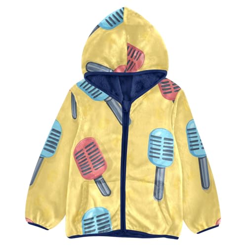 Mike Girls Fleece Jacket Girls Fall Jacket Girls Zip Up Hoodie Girls Sherpa Jacket 2-10T