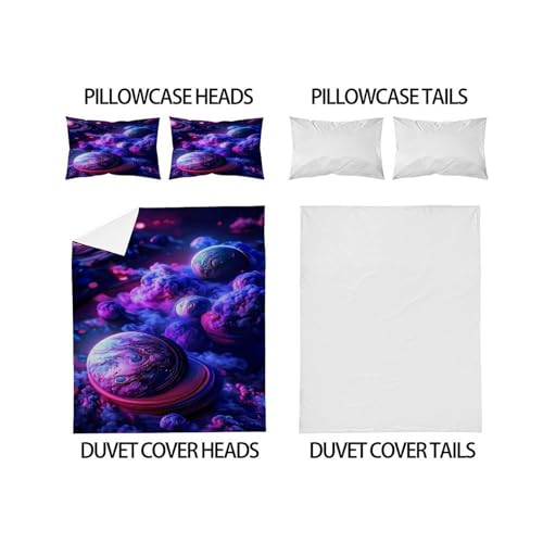 Housse de couette nébuleuse en microfibre premium pour lit King - 4