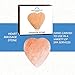 Pure Himalayan Salt Works Heart Massage Stone, Pink Crystal Hand-Carved Stone for Massage Therapy, Deodorant and Salt and Sugar Scrubs, 2.75” W x 3” H x 1.5” D
