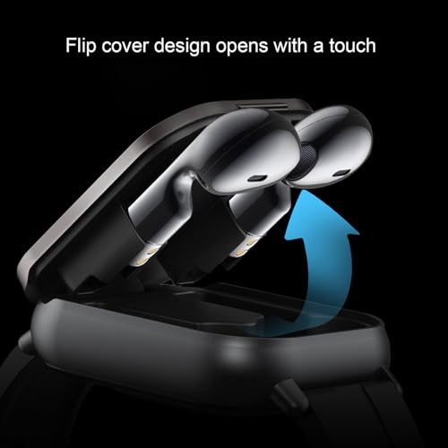 Inteligentny Zegarek ze Słuchawkami Dousznymi, Smartwatch HD o Przekątnej 2,01 Cala, Monitor Zdrowia i Kondycji dla Mężczyzn, Kobiet (odbieranie/wykonywanie połączeń) Zegarek