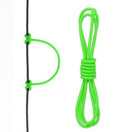 PATIKIL Archery D Loop Rope 2 FT, Bow D Loop String Release Material Nock Wire Nocking Loop Buckle Ring for Compound Bowstring, Green