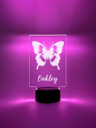 Lámpara de Mesa Personalizada Mariposa Multicolor LED miniatura 5