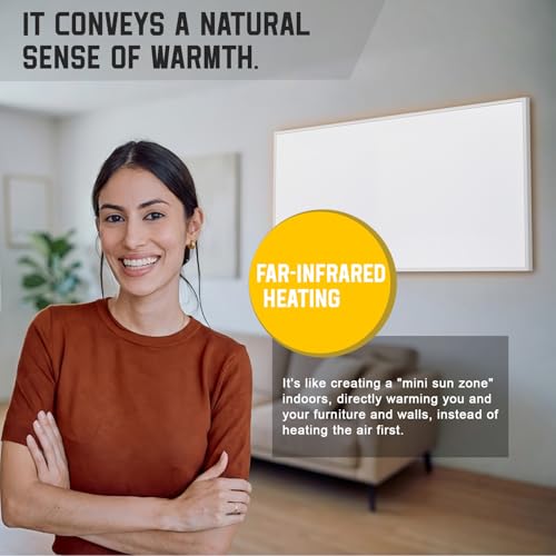 Hocosyme Infrarotheizung mit Thermostat 800 Watt, Infrarotheizung Wandmontage bis 120 Grad Celsius für 8- 20㎡- 1- 3 Min auf Betriebstemperatur- TÜV- mit Fernbedienung-3