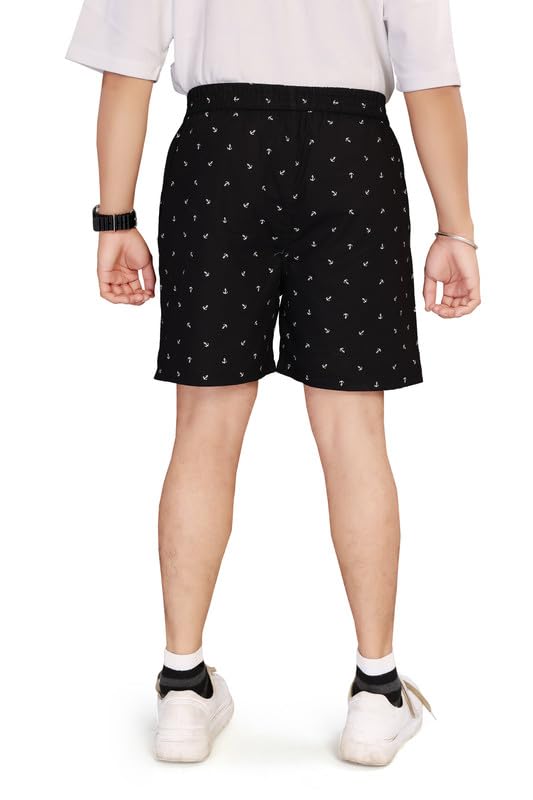 Image of UNOseven Shorts for Boys - 100% Cotton Printed with Side Pockets - Available from Size 7 Years to XL