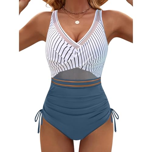 Maillot de bain une pièce femme de qualité supérieure avec découpes et décolleté en V