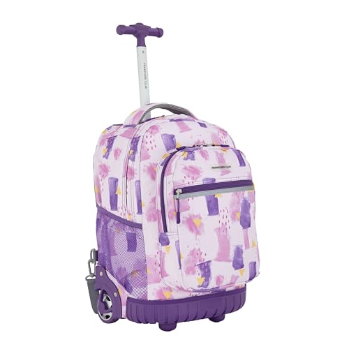 Image of Travelers Club 4 Piece Rolling Backpack Set With Accessories, Water