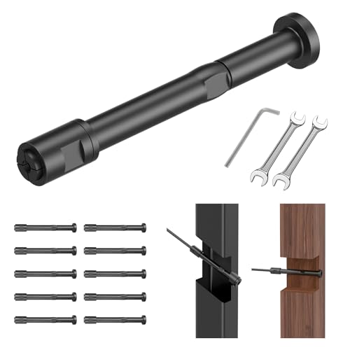 Image of 10Pack 1 /8 inch Swageless Cable Railing Tensioners, Black Cable Railing Kits for 2 inchx2 inch Wood Post&Metal Post, 316 Stainless Steel Invisible Cable Railing Fittings for Deck Stair Railing, RG08