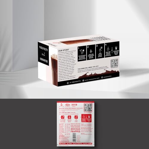 Image of COCOSUTRA Sugar Free Drinking Chocolate Mix | Hazelnut | 20 Single-Serve Sachets (20g Each) | Low Carb, Low Calorie | Stevia & Erythritol Sweetened | 400g