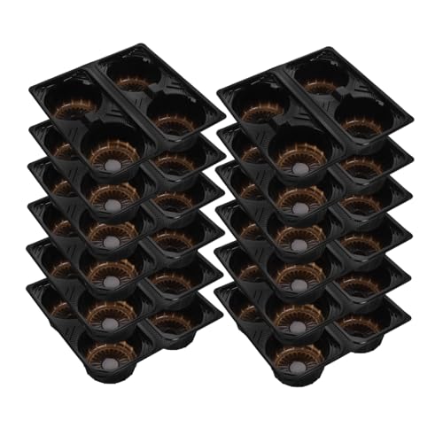 Alipis Versatile Takeout Packing Supply: 50pcs Plastic Drink Carrier Tray Sturdy Holders for Milk Tea Coffee
