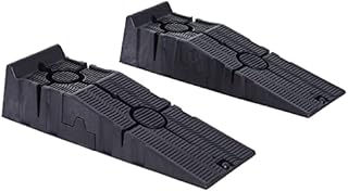 DURHAND 1 Pair Heavy Duty 5 Ton Plastic Garage Workshop Car Service Ramps Lifting Automotive Vehicle Portable Low Clearance