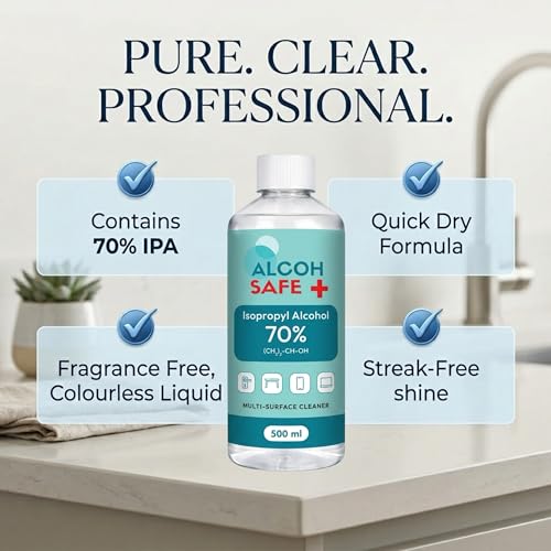 Image of 70% IPA | Screen & Multi-Surface Cleaner Spray | Disinfectant Liquid for Surface, Equipment | Fragrance Free | 500ml (Pack of 1)