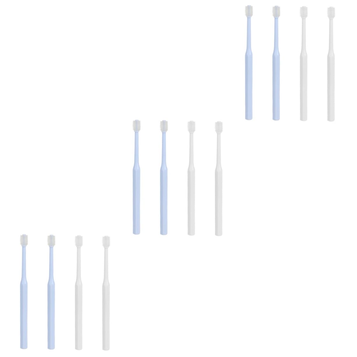 Kisangel 12pièces Brosse à Dents Pour Animaux De Brosse à Dents Portable Ergonomique Pour Chiens Et Chats Nettoyage Buccal Pratique Et Confortable