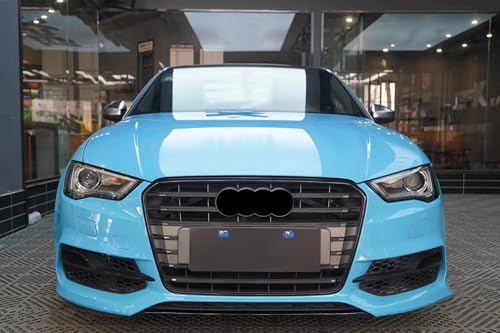 Image of LZLRUN High Gloss Vinyl Realistic Paint Wrap Roll Car Sticker Film Decal Bubble Free Come with Installation Tool Set (Light Blue, 4Inch x 30ft)
