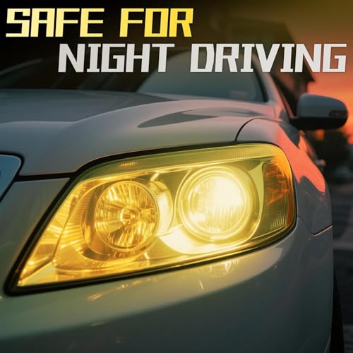 Image of HOME13 Self Adhesive Auto Car Tint Headlight Taillight Fog Light Vinyl Smoke Film Sheet Sticker Cover Car & Bike Protection Film (Yellow, 24x100 inch)