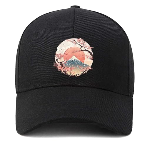 Japanese Cherry Blossom Baseball Cap Adjustable Dad Hat Unstructured Cotton Hat