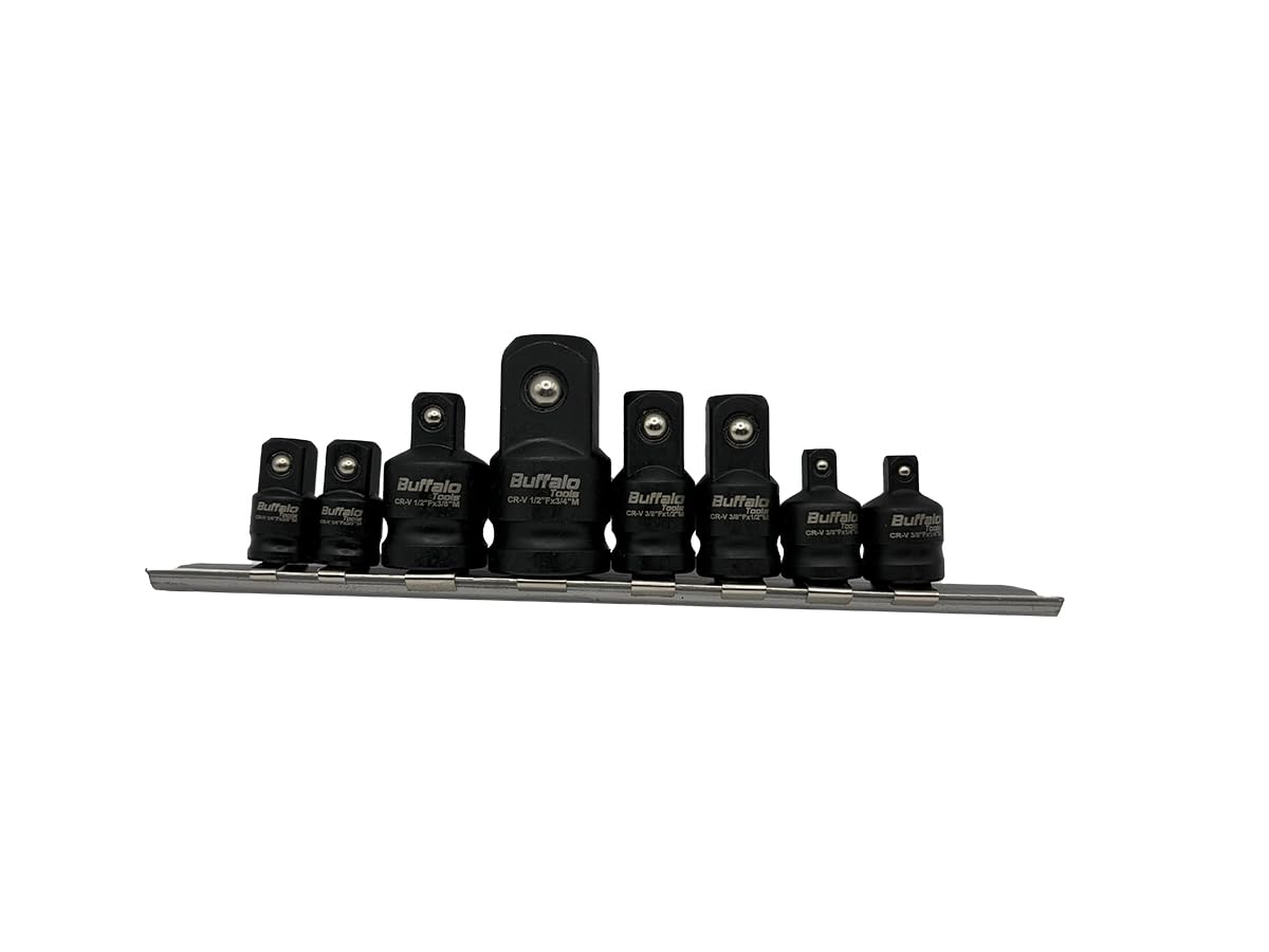 8pc Impact Socket Converter Reducer Adapter Set 1/2" 1/4" 3/8" 3/4" Buffalo Tools