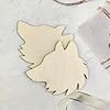 30 Pack 4 Inch Wood Wolf Head Cutouts Unfinished Wood Wolf Head Crafts Wooden Wolf Head Hanging Ornaments DIY Wolf Head Craft Gift Tags for Home Party Decoration #3