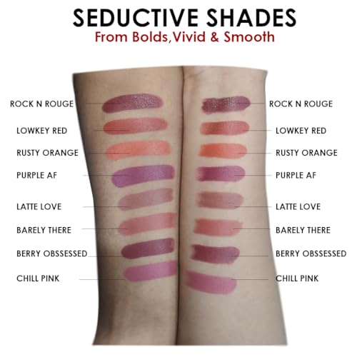 Image of One Wish Creamy Matte Lipstick Long Lasting for Women - Lowkey Red Shade 20 | Full Coverage | Creamy Formula | No Flaky Lips | No Dryness | High-Pigment | SPF | Vitamin E, Almond Oil & Shea Butter for Moisturising Lip | 8 Hrs Lasting | Smooth Finish | 3.8 gm